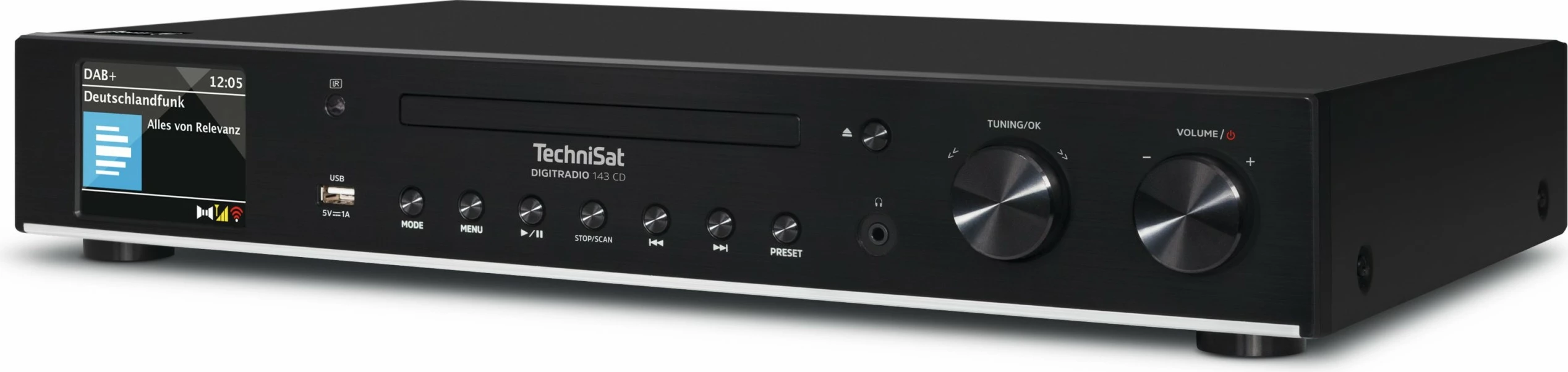 Radio digjitale/CD player TechniSat DigitRadio 143 CD (V3) e zezë