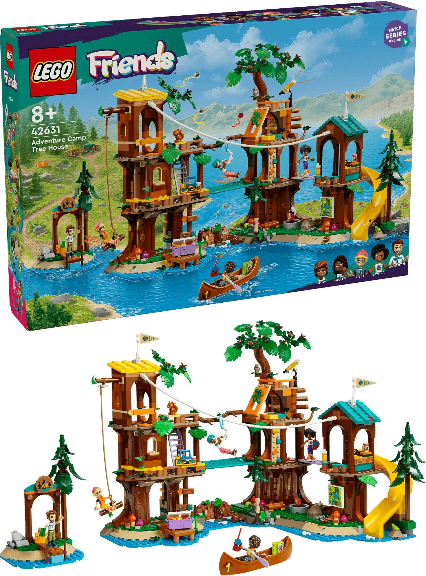 Set ndërtimi LEGO Friends 42631, Adventure Camp Tree House, multikolor