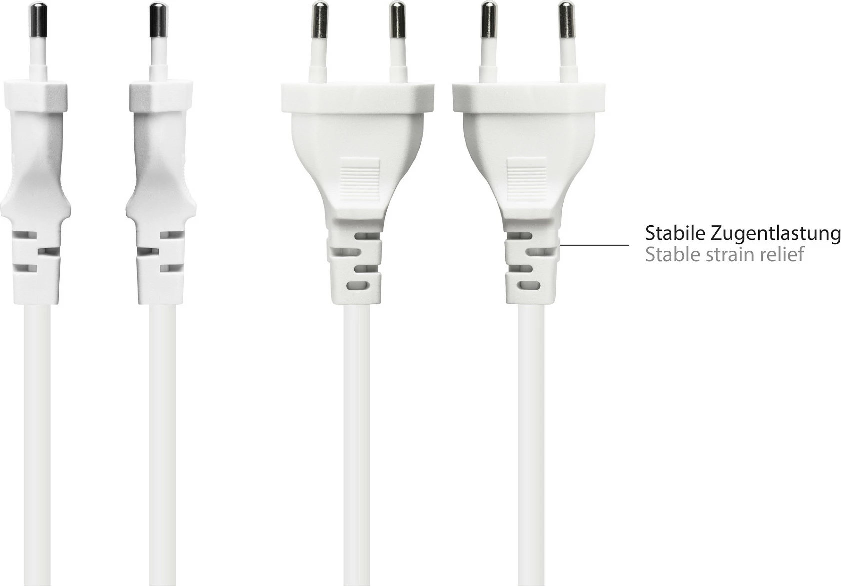Kabllo rryme GoodConnections Alcasa P0300-W002, 0.2 m, Type C, 250 V, e bardhë