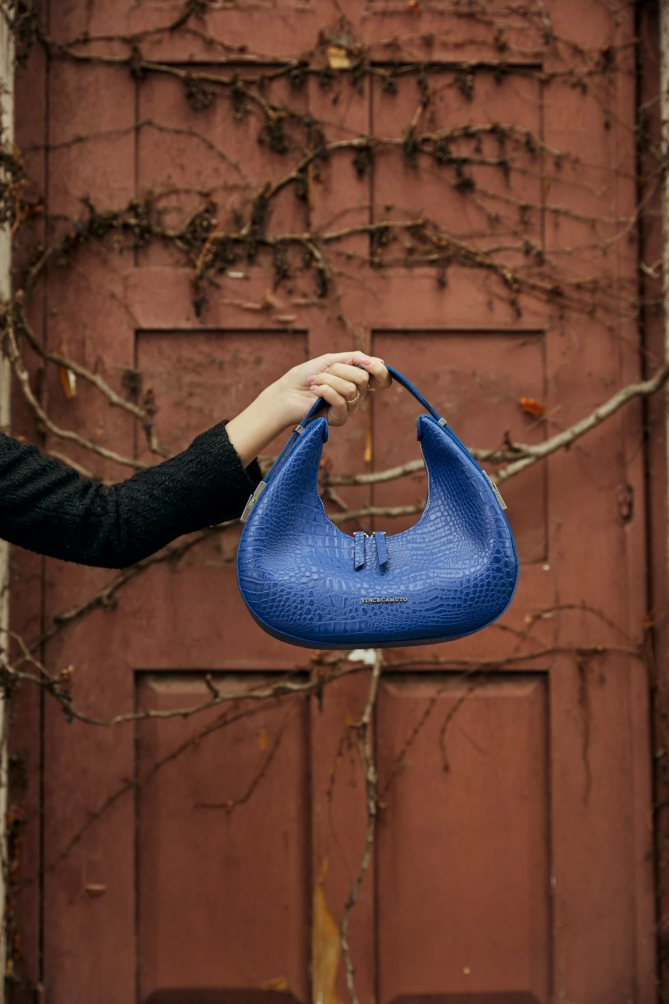 Çantë krahu Vince Camuto, Riviera - Croco Sax Blue