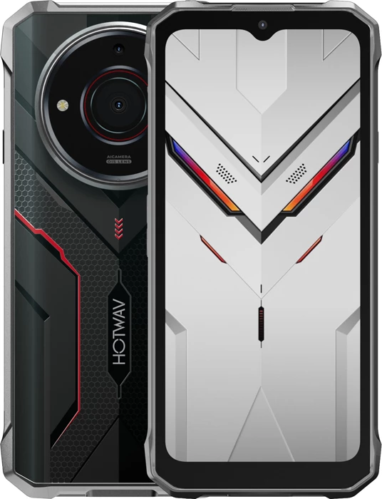 Celular HOTWAV T7S 4GB/128GB 6.52\" HD+ Android 13 IP68/IP69K MIL-STD-810H Dual SIM 6280mAh USB-C, i zi, set me kabllo + karikues + film mbrojtës