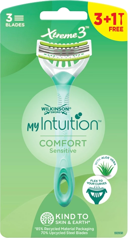 Briskë të disponueshme për femra Wilkinson My Intuition Xtreme3 Comfort Sensitive, 4 copë