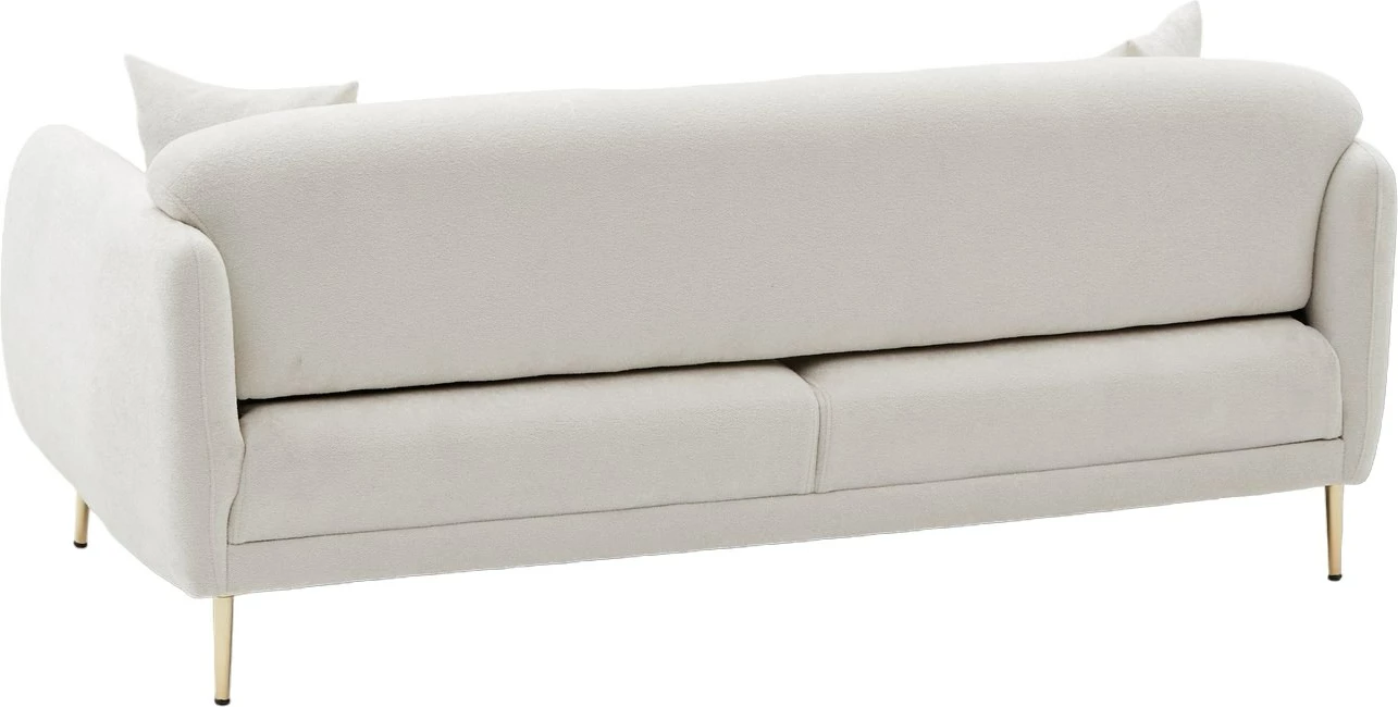 Divan-krevat treshe, ngjyrë krem, detaje ari, Simena