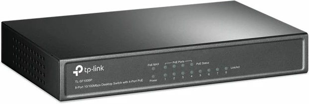 Switch TP-LINK TL-SF1008P 8-port 10/100Mbps me 4 porta PoE, zi