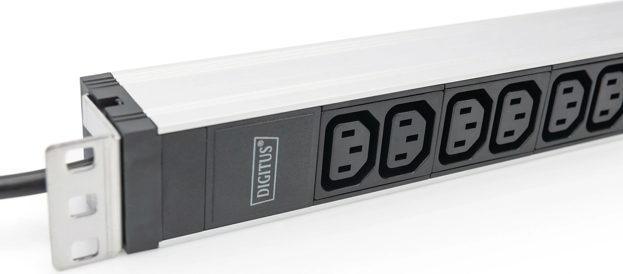 Listë prizash Digitus PDU 1U, 12x C13, 16A, alumini