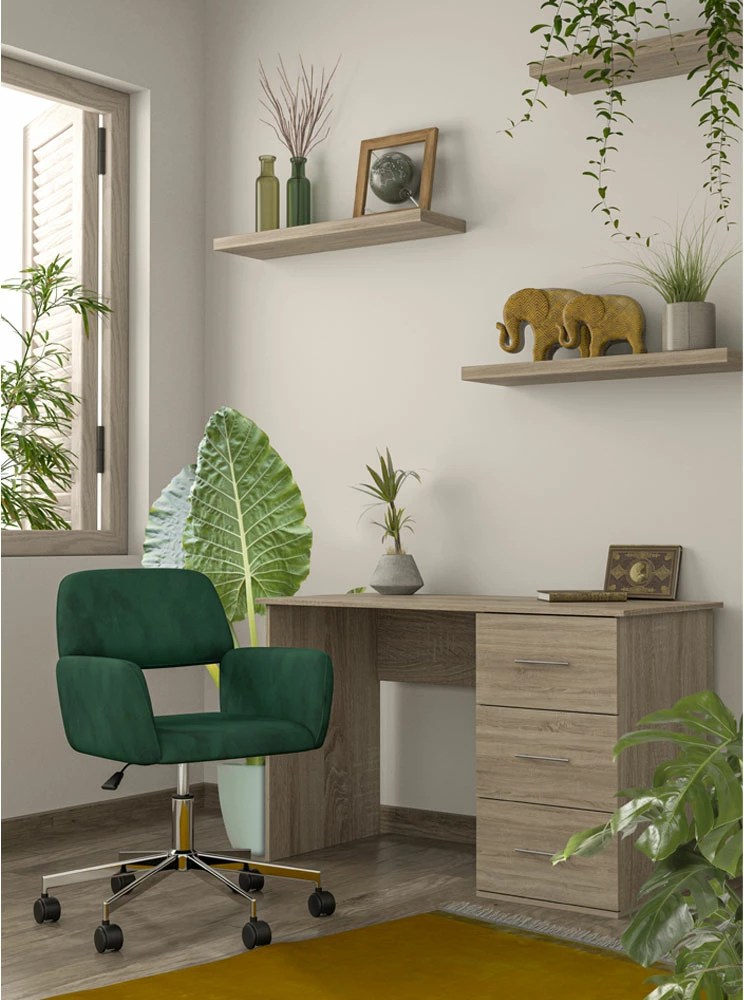 Dekor elefant Africana, polirezine, ngjyrë e verdhë, 25x11x18 cm