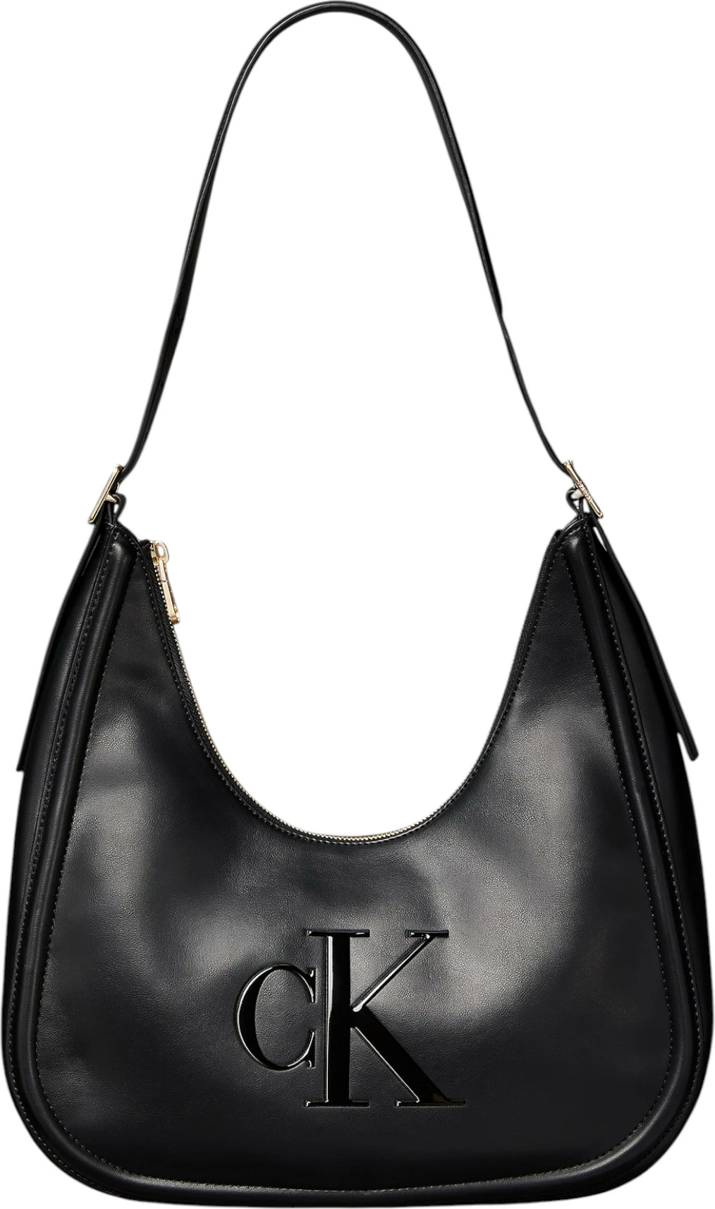 Çantë supi Calvin Klein BOLD CK CRESCENT LV04F3427G, e zezë