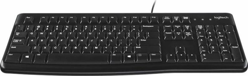 Tastierë Logitech K120 920-002479, USB me kabllo, layout US, me numpad, e zezë