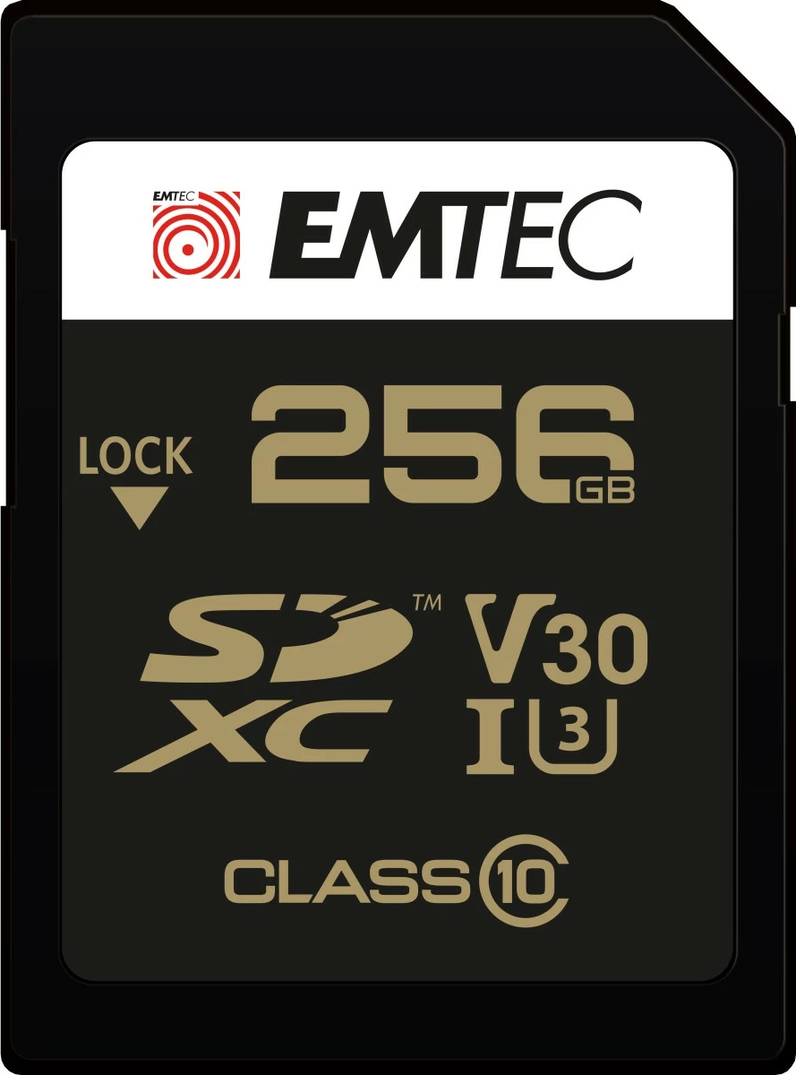 Kartelë memorie EMTEC ECMSD256GXC10SP, 256 GB, SDXC, Class 10, UHS-I, e zezë