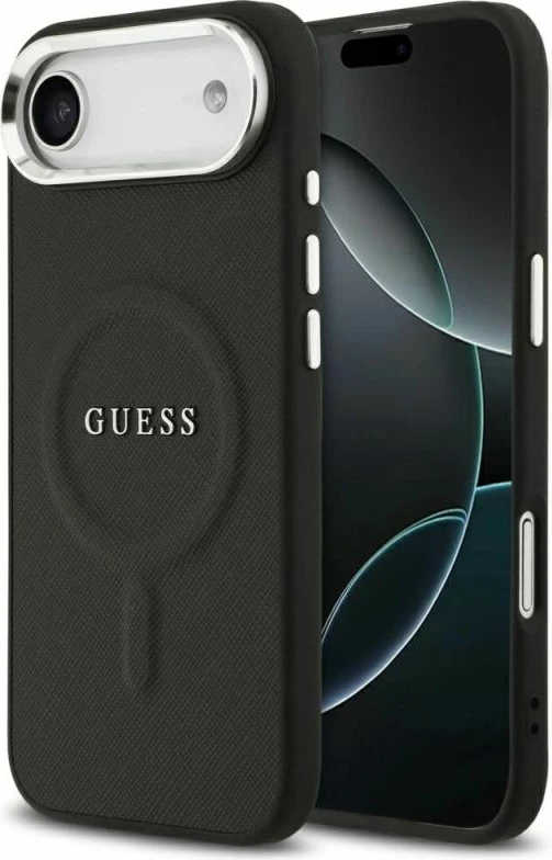 Kapak telefoni Guess Classic Logo MagSafe për iPhone Air, i zi