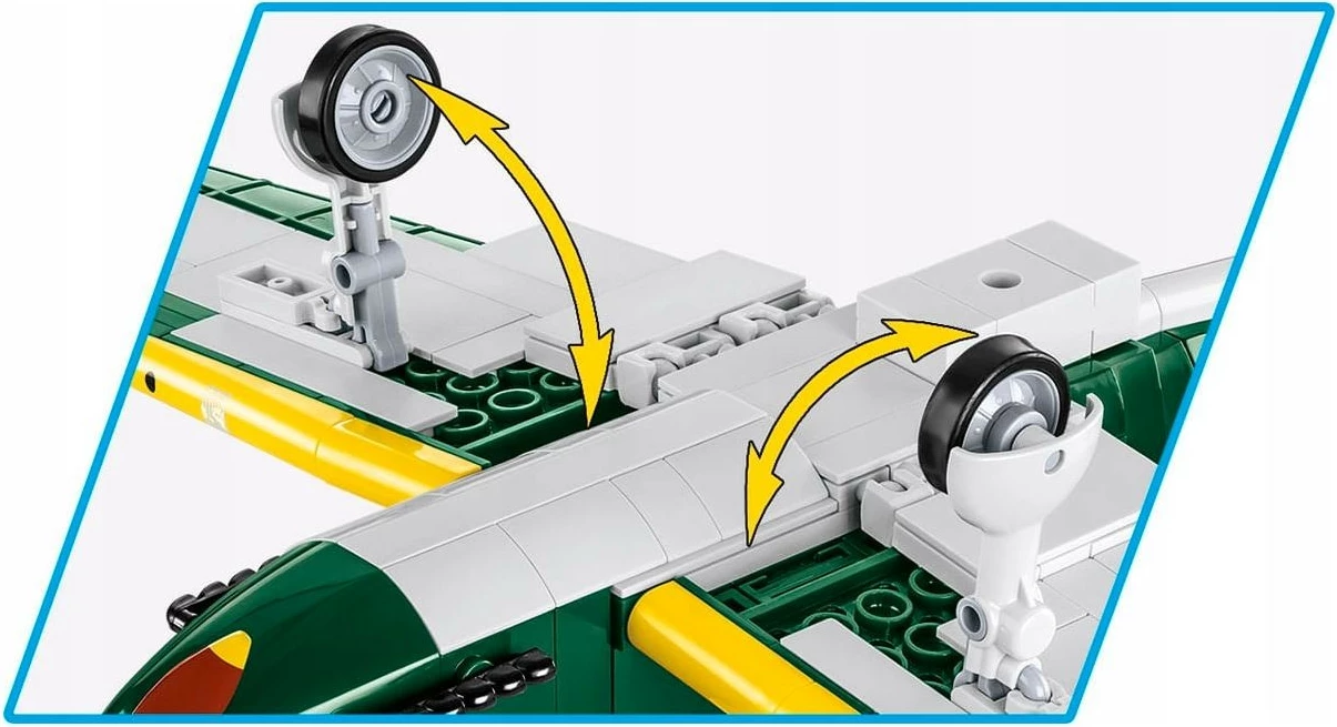 Set kockash ndërtimi Cobi Historical Collection WWII Kawasaki KI-61-I Hien (Tony) 5740, 324 pjesë, shkallë 1:32, me figurë piloti dhe bazë ekspozimi