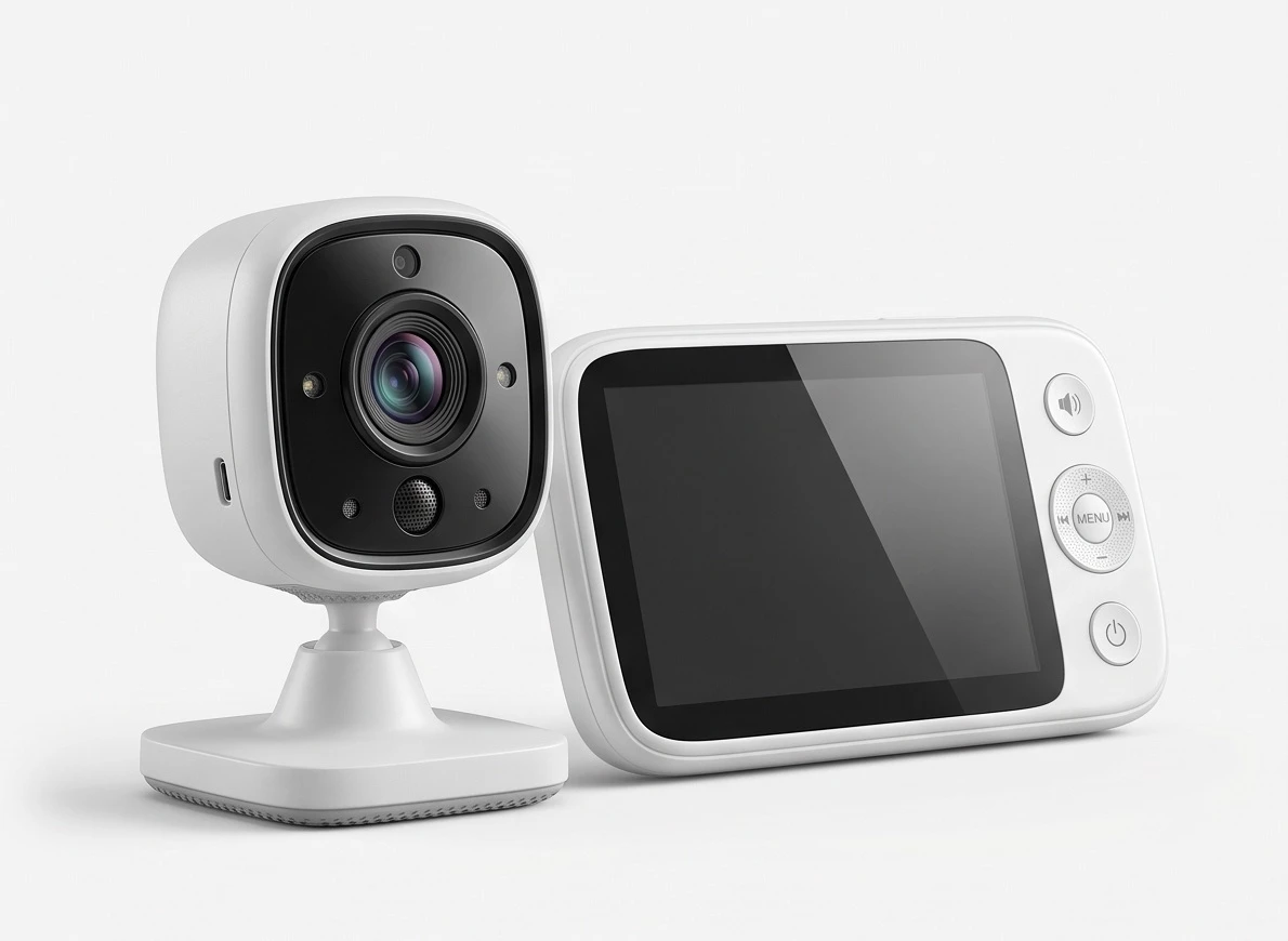 Monitorues Dixhital për Foshnja me Kamera dhe Ekran LCD, për monitorim të sigurt familjar, për përdorim të përditshëm, ngjyrë e bardhë