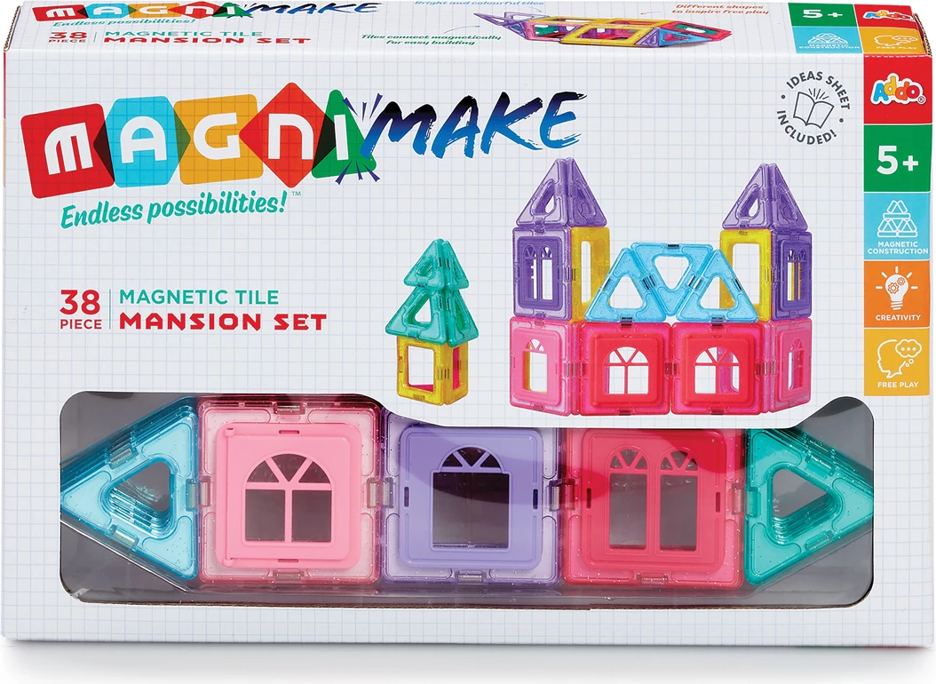 Set lodër për fëmijë Magnimake Mansion, 38 pjesë