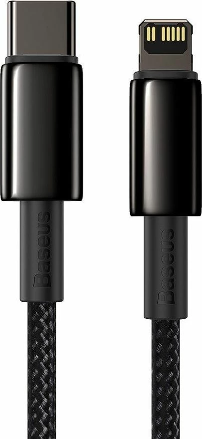 Kabllo Baseus USB-C–Lightning 6953156232037 1m PD 20W, e zezë (1 copë)
