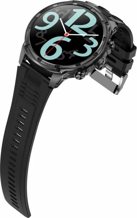 Smartwatch për meshkuj Gravity GT41-1, e zezë, me rrip dhe byzylyk