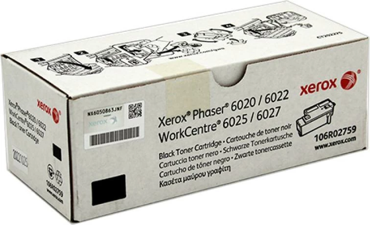 Toner, Xerox, 106R02759, kapacitet standard 2000 faqe, për Phaser 6020/6022 dhe WorkCentre 6025/6027, i zi