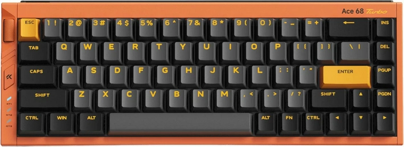 Tastierë Mchose Ace 68 Turbo, 65%, RGB, Mount Tai Magnetic Switch GT, USB-C, portokalli