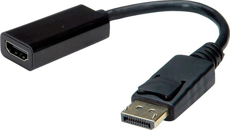 Adapter kabllo VALUE DisplayPort në HDMI, 0.15 m, 1080p 60Hz, i zi