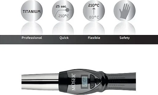 Figaro Moser 4437-0050, e zezë/hiri