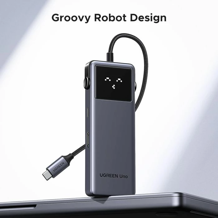 Hub USB-C UGREEN Uno 35998, 6-në-1, 2x USB-C 10Gbps, 2x USB-A 10Gbps, HDMI 4K@60Hz, USB-C PD 100W, gri e errët