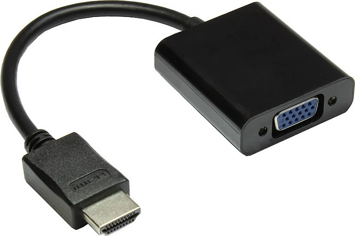 Adapter GoodConnections HDMI në VGA, model HDMI-St-VGA/3,5mm/USB Micro-B-Bu, i zi