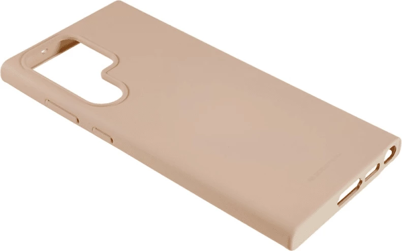 Mbështjellës Goospery Soft Feeling Silicone për Samsung Galaxy S23 Ultra 5G, bezhë