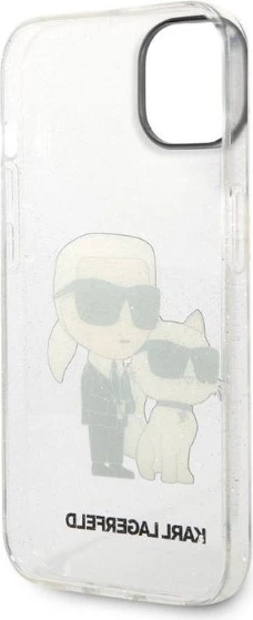 Mbështjellës Karl Lagerfeld Karl&Choupette për iPhone 14 Plus, transparent