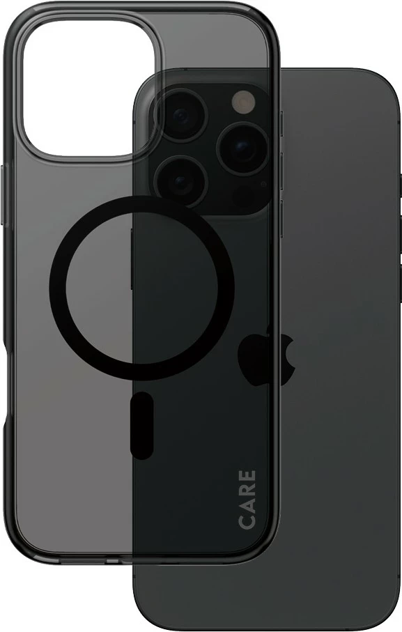 Mbështjellës PanzerGlass CARE Case Flagship Smokey MagSAFE për iPhone 16 Pro Max, i zi