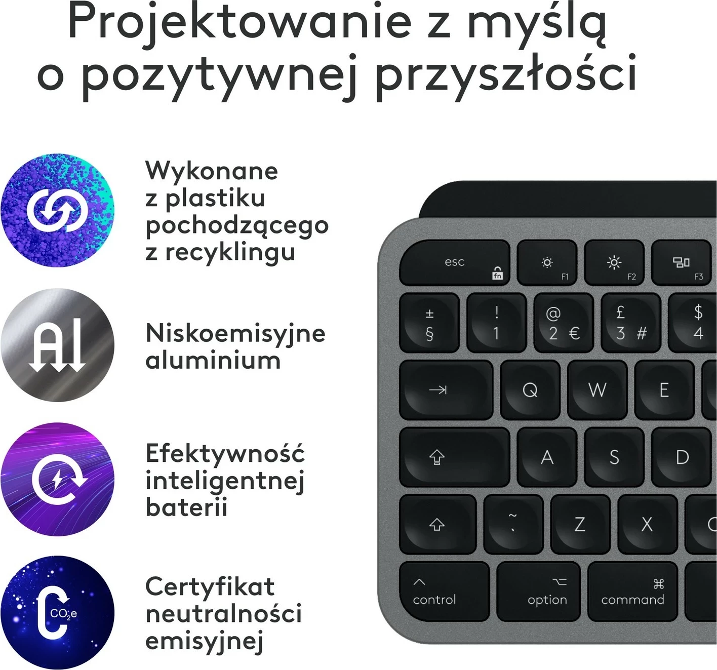 Tastierë Logitech MX Keys S për Mac, Grafit