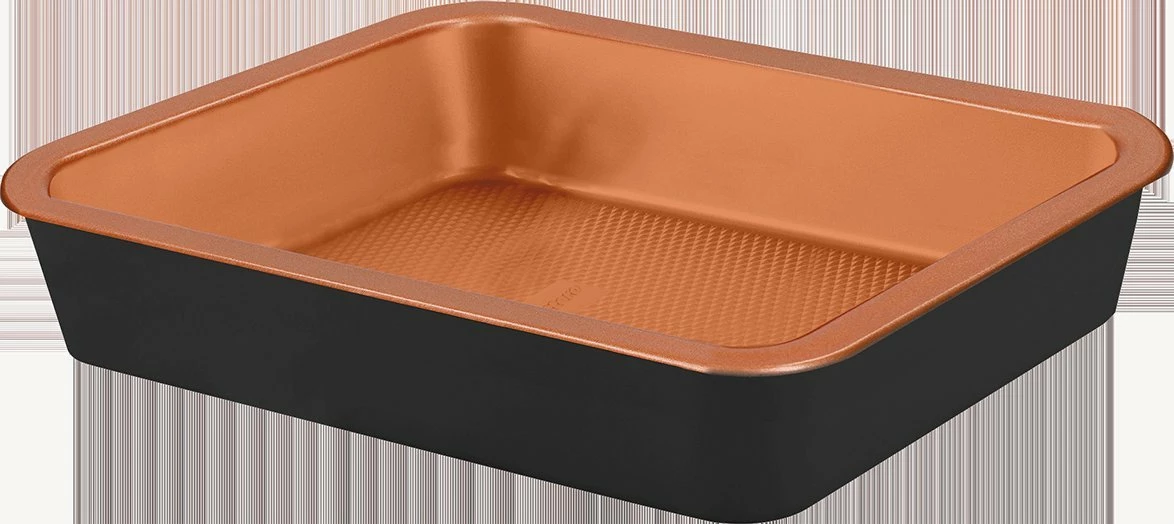 Tepsi pjekjeje Zwieger Vittero Oro 28x23.5x6 cm, çelik karboni, anti-ngjitëse, bakër