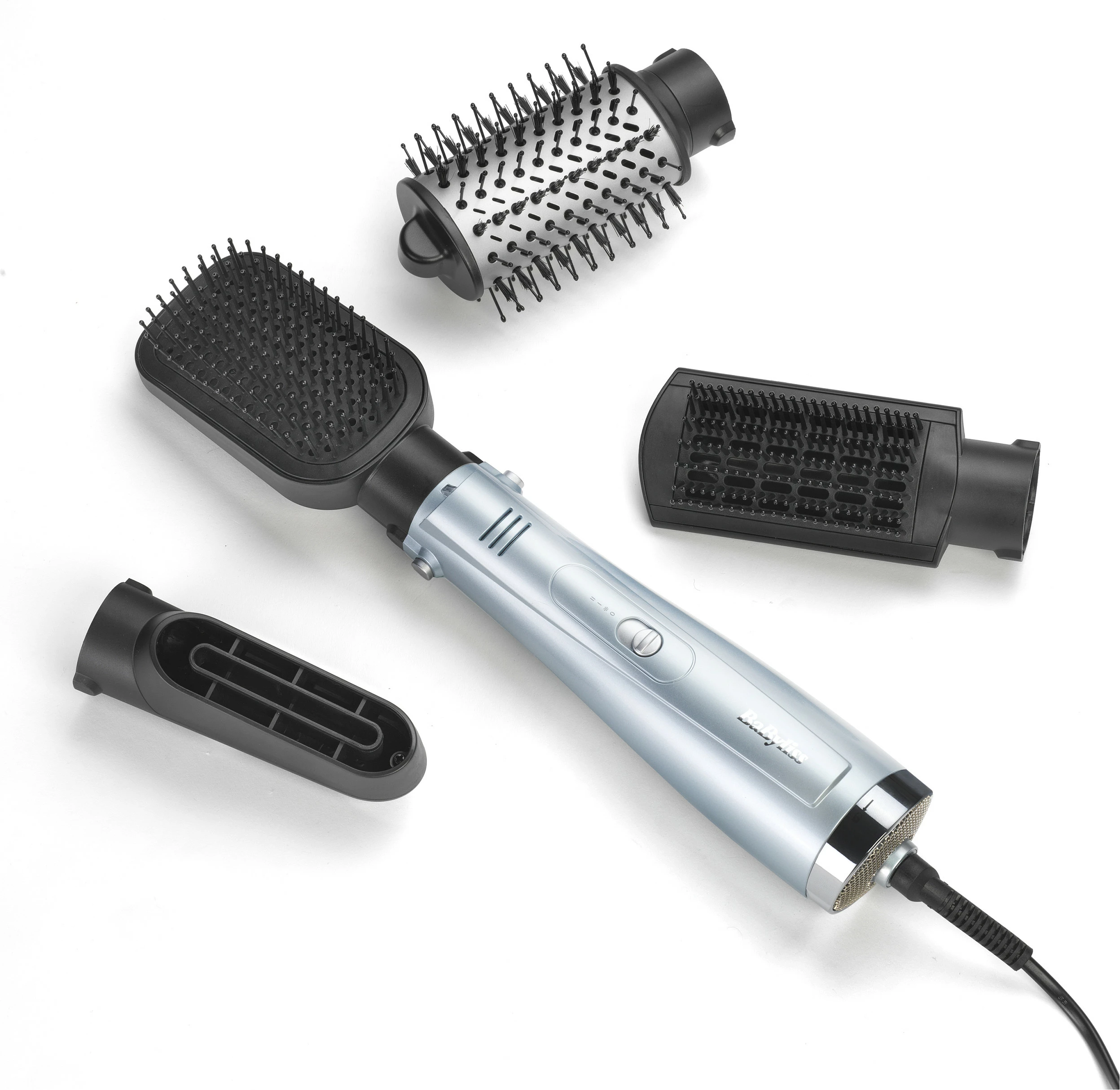 Furçë e nxehtë BaByliss Hydro-Fusion Smooth & Shape, Gri, Argjendtë