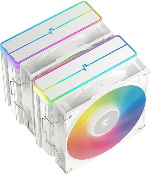 Kasë ftohëse Deepcool AG620 White ARGB V2, 2 ventilatorë, 6 tuba termikë, e bardhë