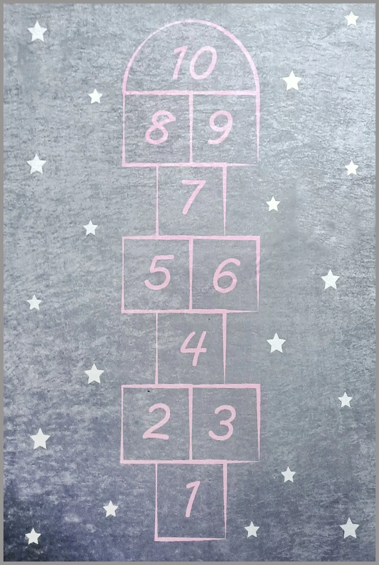 Qilim Conceptum Hypnose, hopscotch, gri, 100x160cm