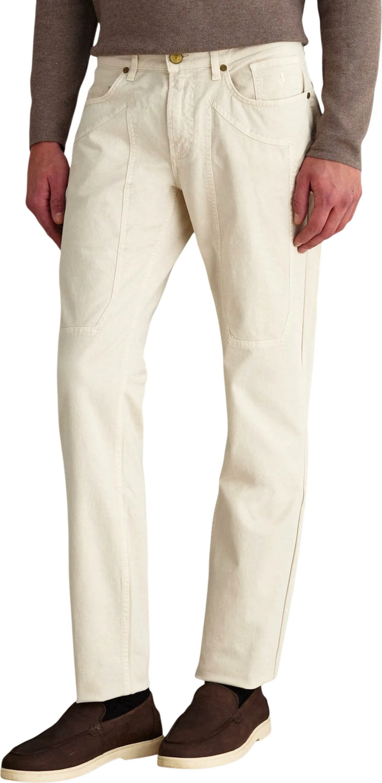 Pantallona për meshkuj Jeckerson JOHN Slim Fit, të bardha [Madhësia: W28]