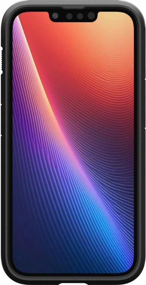 Mbështjellës Spigen Tough Armor MagSafe për iPhone 16e, me këmbë, Zi