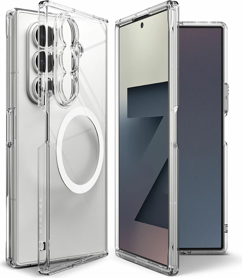 Mbështjellës Ringke Fusion Magnetic MagSafe për Samsung Galaxy Z Fold 7, transparent, 1 copë
