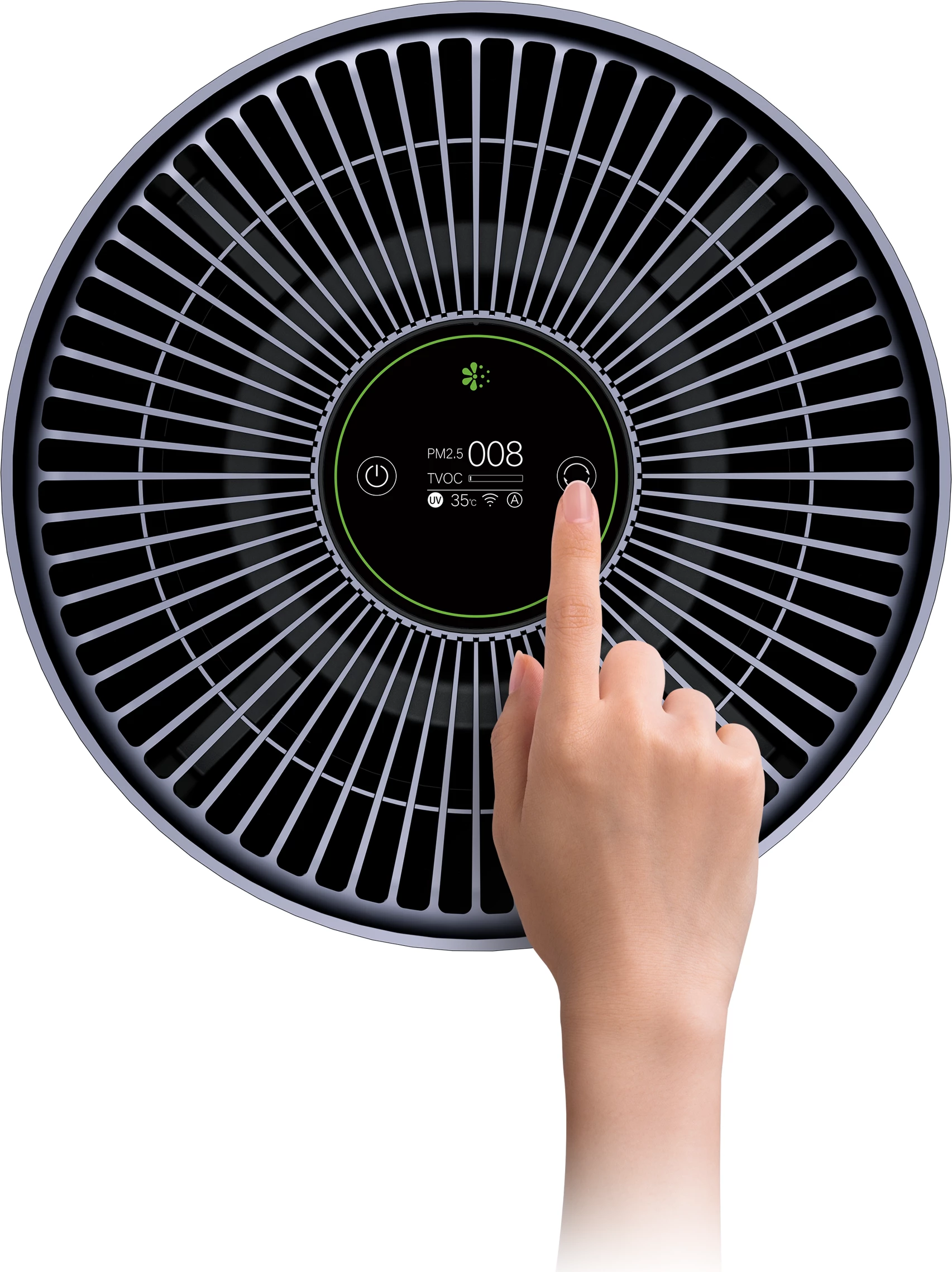 Pastrues ajri Smartmi Air Purifier 2, 40 W, për 26-45 m², HEPA H13 + karbon aktiv, UV-C, gri