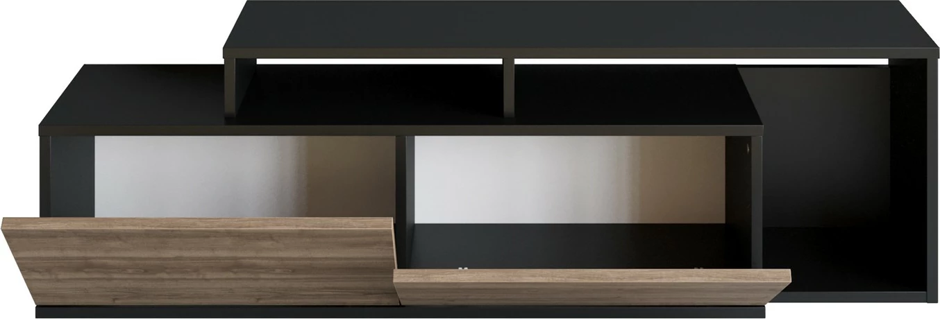 Komodë TV Hanah Home Nexera, e zezë dhe arre