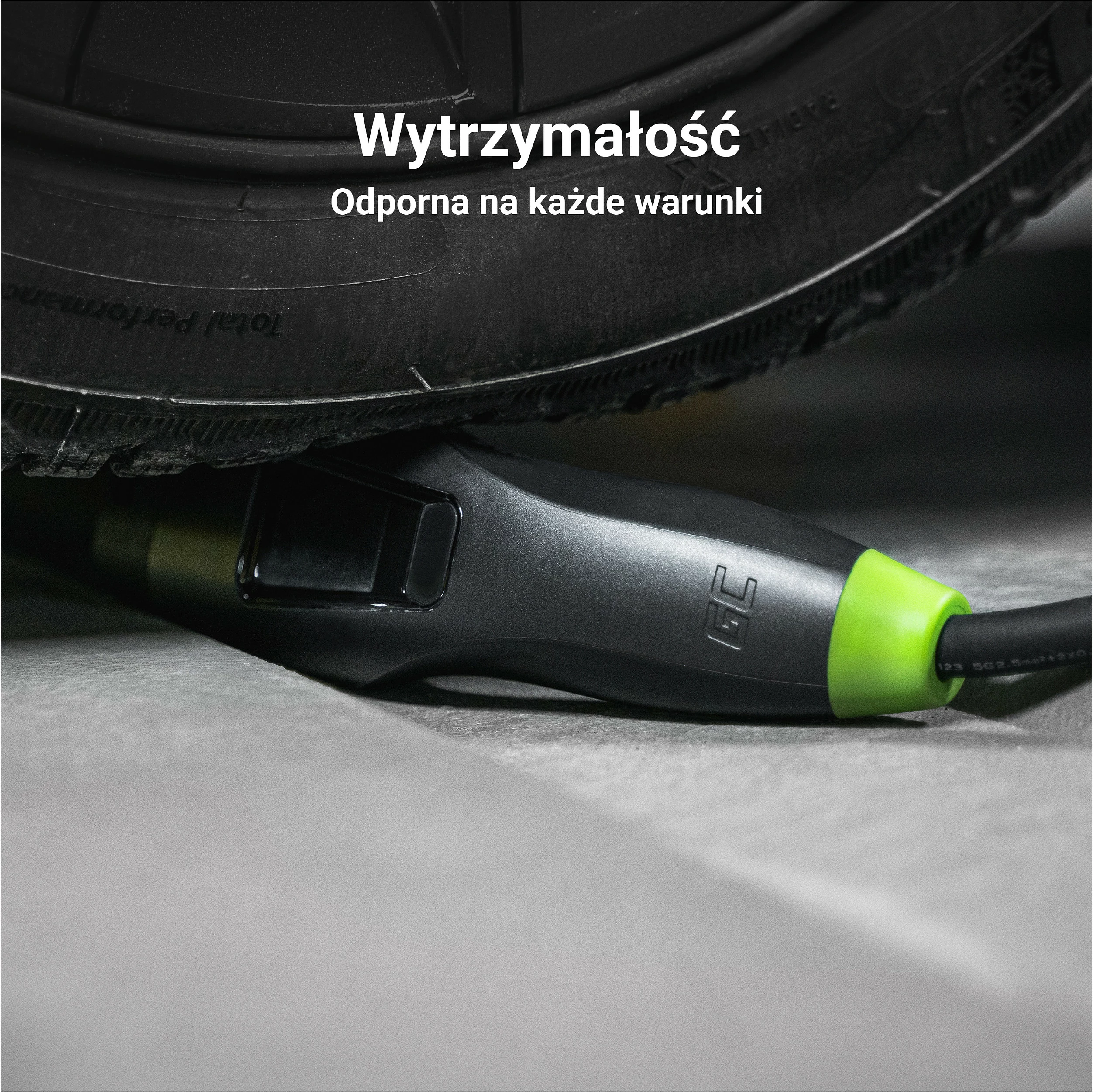 Stacion karikimi EV Green Cell Habu, 7 m, 2-në-1, 11 kW, i zi