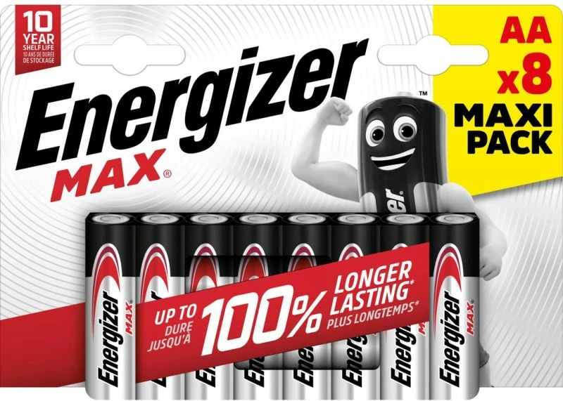 Bateria AA alkaline ENERGIZER MAX LR6, 8 copë, paketim ECO