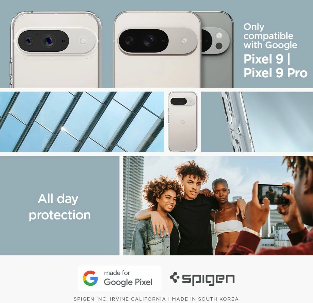 Mbështjellës Spigen Ultra Hybrid për Google Pixel 9 / 9 Pro, Transparent