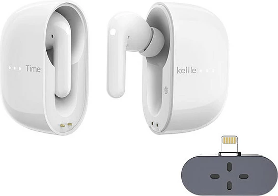 Kufje përkthyese Timekettle M3, Bluetooth 5.2, me kuti karikimi, IPX4, të bardha