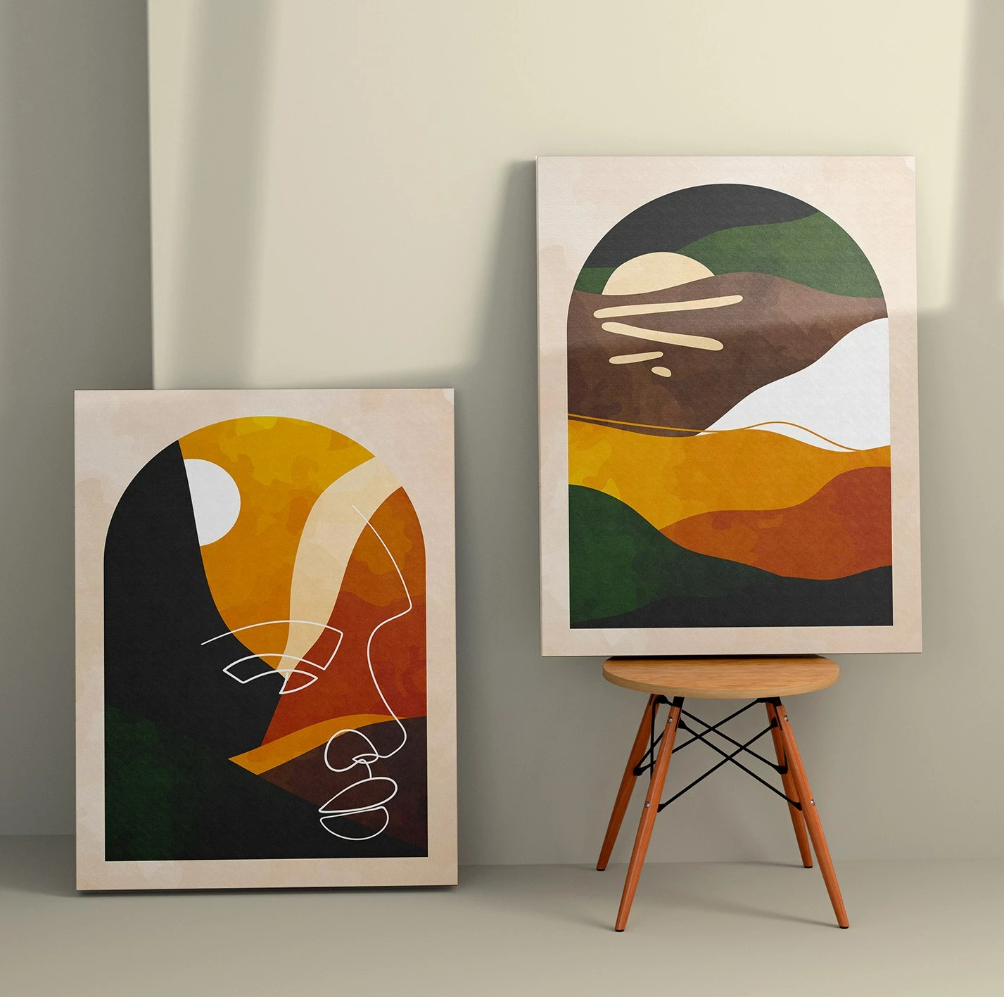 Pikturë dekorative në kanavacë (2 copë), Wallity, 2KNV4245, 50x70 cm