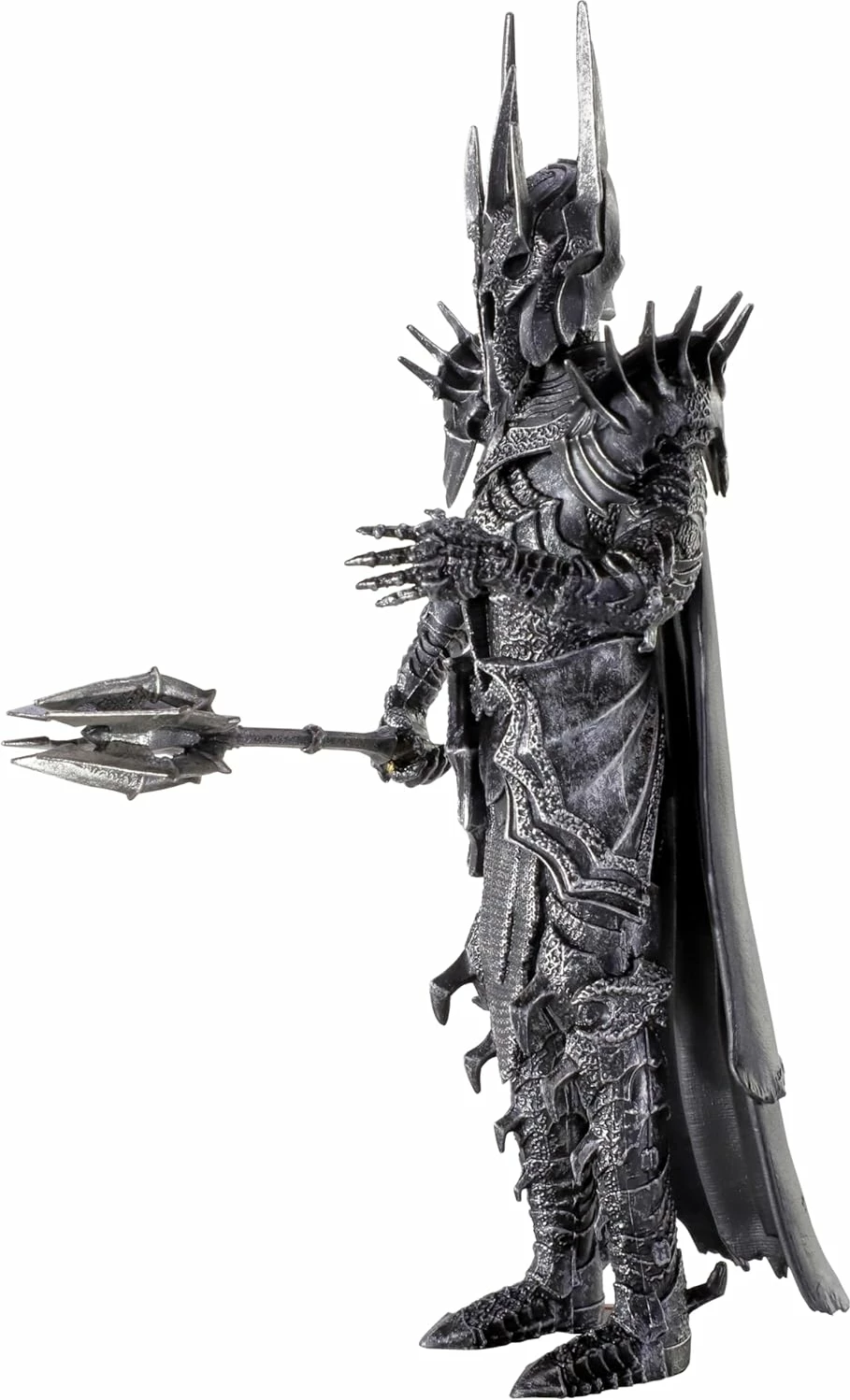 Figurinë e artikuluar NOBLE COLLECTION Bendyfig Sauron 18 cm, gri/zezë, me armë dhe bazë ekspozimi