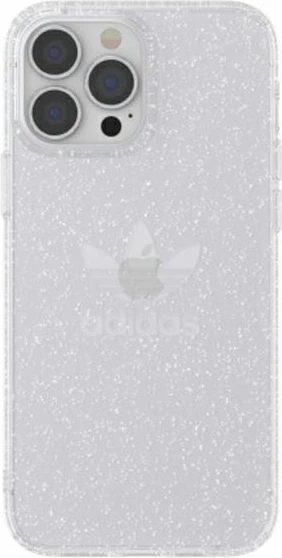 Mbështjellës Adidas OR për iPhone 13 Pro Max 6.7", Glitter, Transparent/Argjend