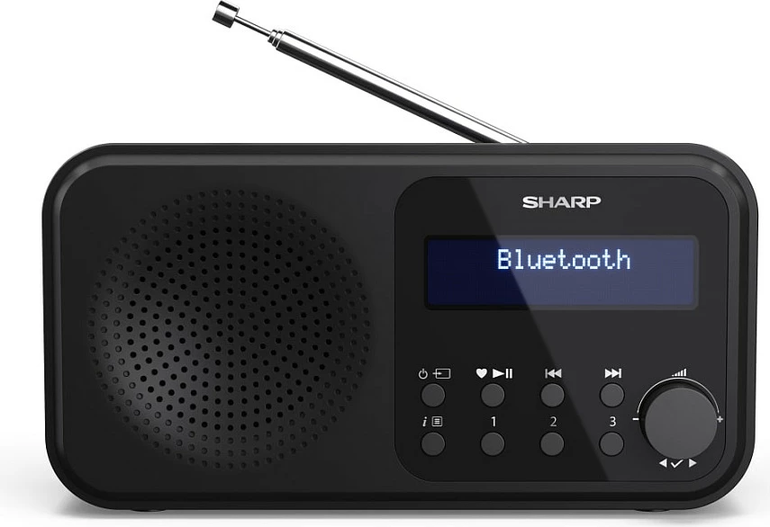 Radio portative Sharp DR-P420, DAB/FM, Bluetooth 5.0, alarm, Midnight Black