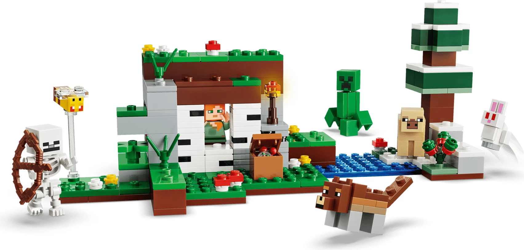 Set LEGO Minecraft LEGO First Night Adventure 21593, 301 pjesë (8+)