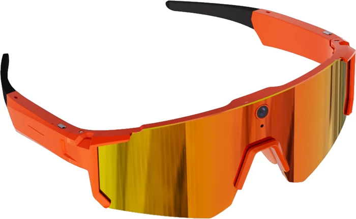 Syze dielli sportive AI Colmi V06, kamerë 8 MP, video 2K/1200p, Bluetooth 5.3 + Wi‑Fi, IP54, bateri 260 mAh, portokalli