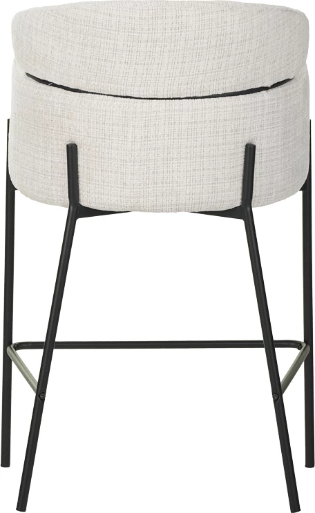 Karrige për bar Tolerse, material stof, këmbë metalike të zeza, bezhë