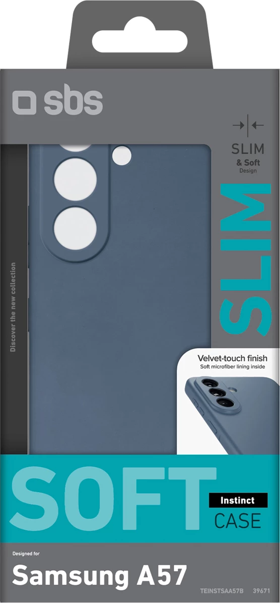 Mbështjellës SBS Instinct për Samsung Galaxy A57, TPU me mikrofibër, blu